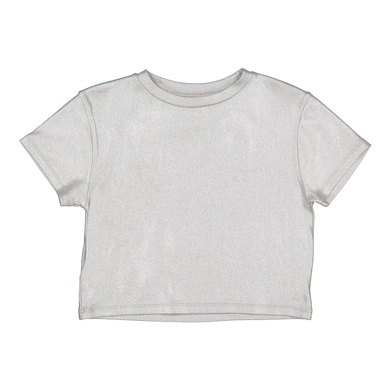 S/S Ribbed Shirt Silver