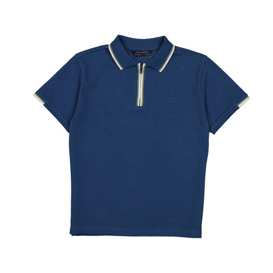 MAYORAL - BB - S/L POLO WITH ZIPPER - OCEAN