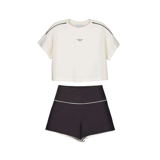 MAYORAL - BG - KNIT SHORT SET - CHARCOAL
