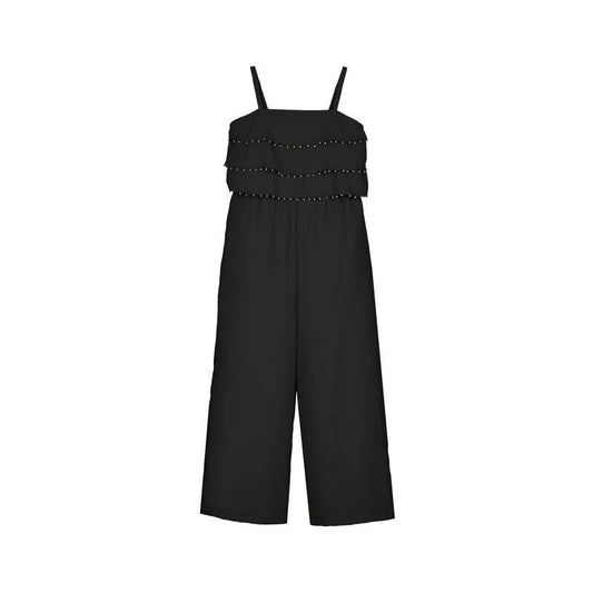 MAYORAL - BG - LONG JUMPSUIT WITH RUFFLES - BLACK