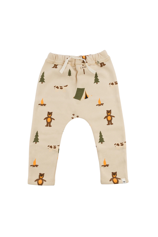 oh baby! - BBY - Brooklyn Jogger Pants - Camping Print - Biscotti
