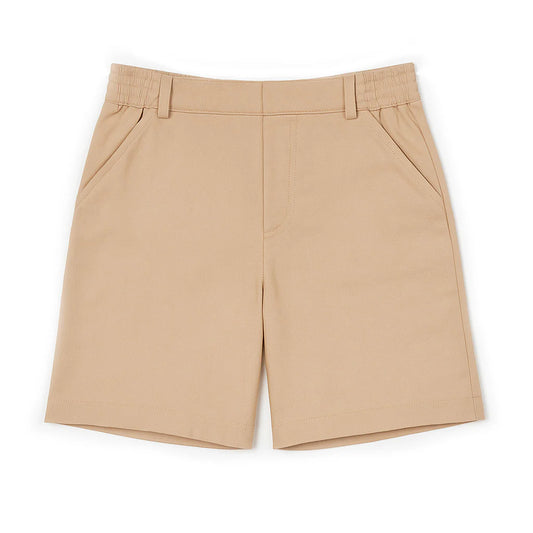 FLORENCE EISEMAN - TB - KHAKI LINEN-LOOK SHORT - KHAKI