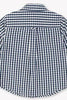 Dark Navy Gingham Button Down Shirt