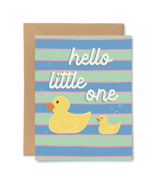 PINK PIGEON STUDIO - T&B - HELLO LITTLE ONE CARD
