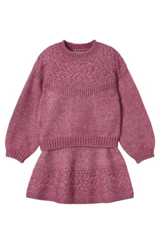 Tricot Orchid Sweater & Skirt Set (7-16)