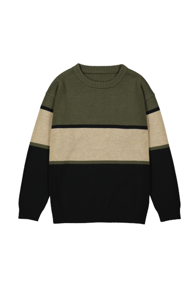 Olive Block Jumper