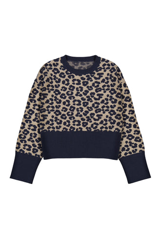 Sweater Petroleum Leopard Print