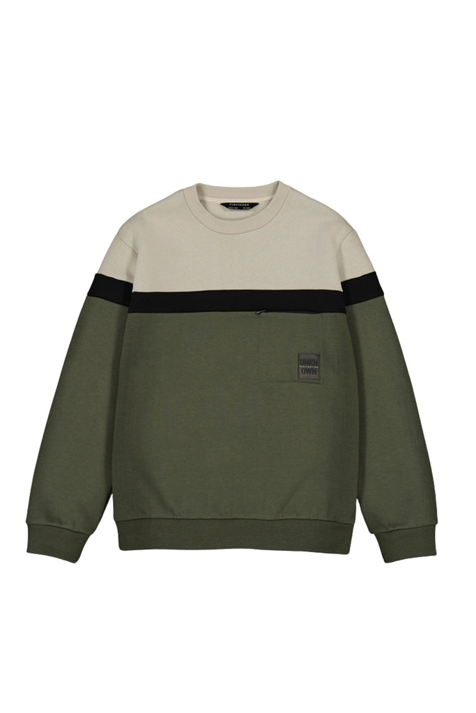 Colorblock Sweatshirt Olive