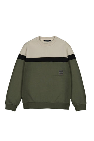 Colorblock Sweatshirt Olive