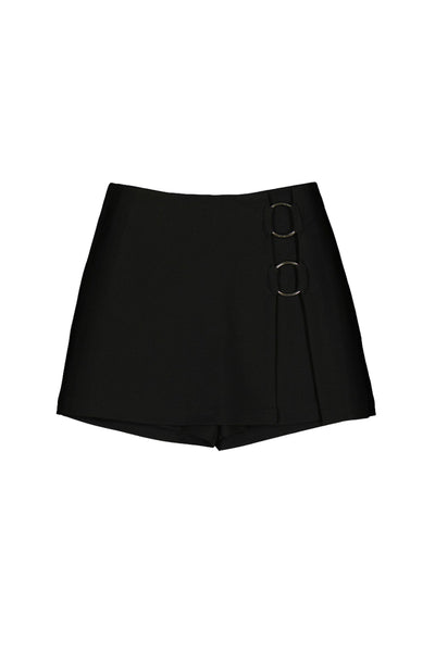 Black Knitted Skort w/Buckle