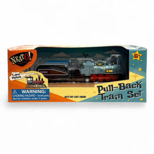TOYSMITH - T&B - NEATO! PULL-BACK TRAIN SET - RETRO CLASSIC