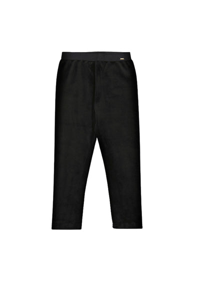 Basic Velvet Leggings - Black