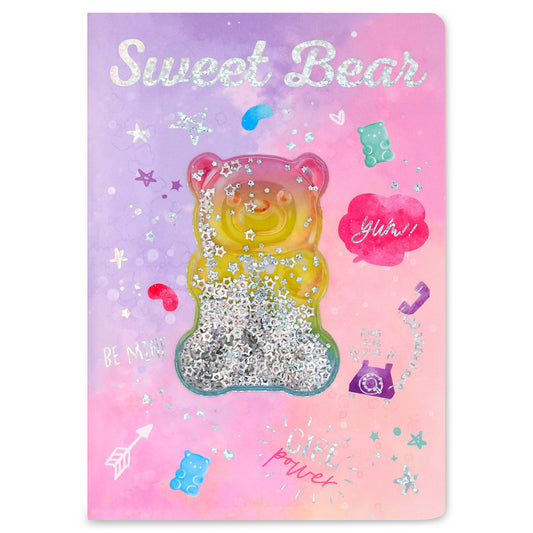 ISCREAM - T&B - GUMMY BEAR SHAKY GLITTER JOURNAL