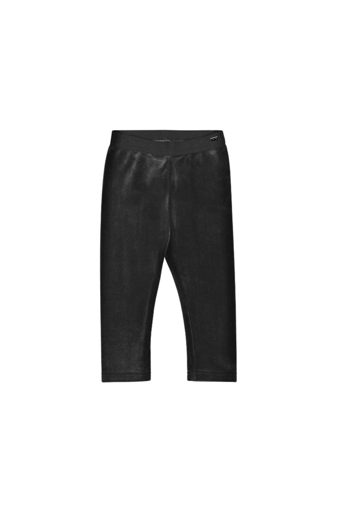 Basic Velvet Leggings Black