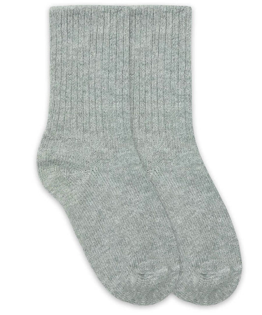 Jefferies Socks - School Uniform Rib Crew Socks - Gray