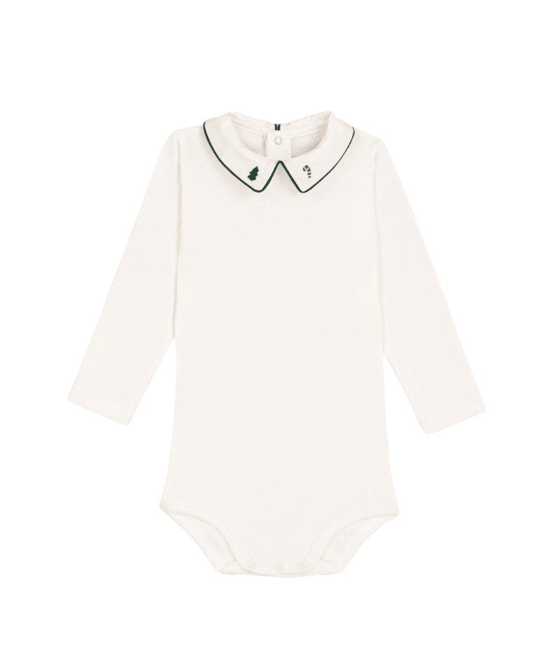 Petit Bateau baby boy bodysuit white