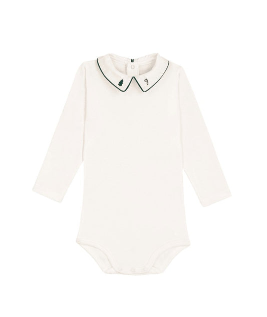 Petit Bateau baby boy bodysuit white