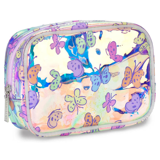ISCREAM - ACC - BRIGHT BUTTERFLIES CLEAR COSMETIC BAG