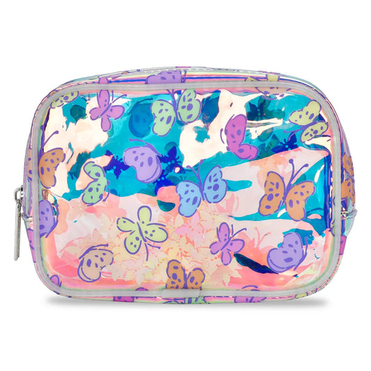 ISCREAM - ACC - BRIGHT BUTTERFLIES CLEAR COSMETIC BAG