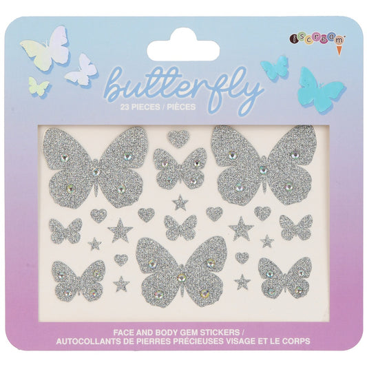 ISCREAM - ACC - BUTTERFLY GEM FACE AND BODY STICKERS