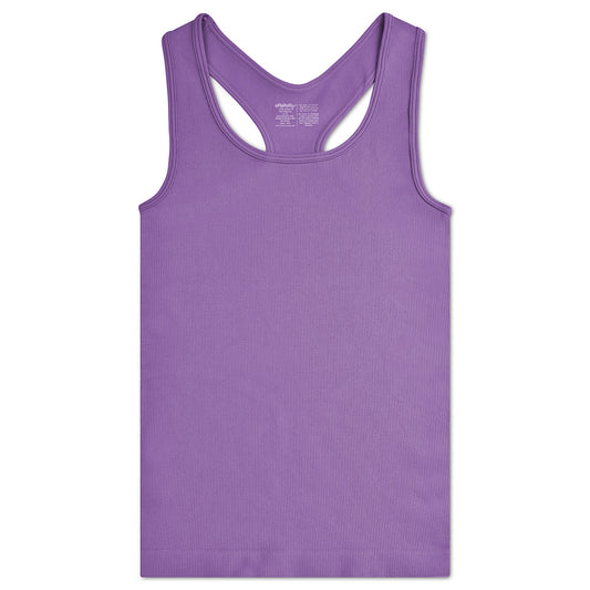 ISCREAM - BG - VIVID VIOLET RIBBED RACERBACK TANK TOP - VIVID VIOLET