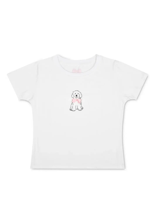 ISCREAM - TG - PRETTY PUPS T-SHIRT - WHITE