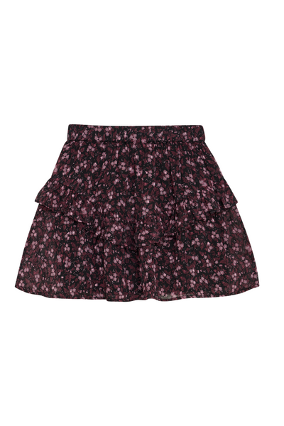 Robo - Black Floral Dobby Skirt