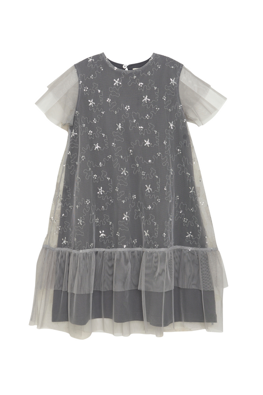 Robo - Blue Sequin Mesh Dress