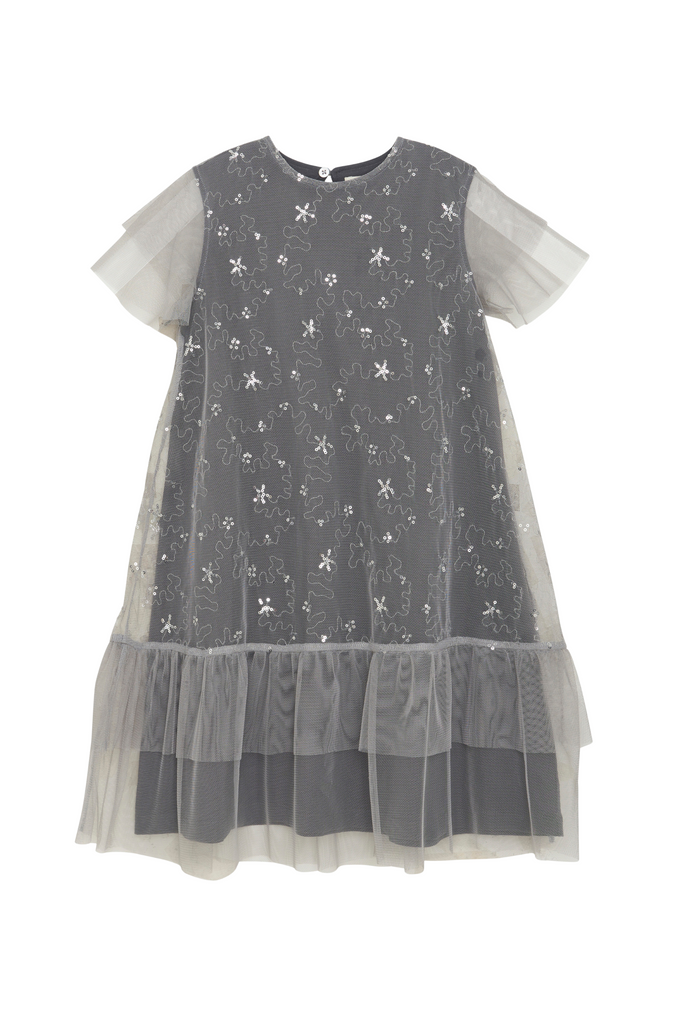 Robo - Blue Sequin Mesh Dress