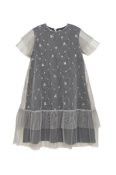 Robo - Blue Sequin Mesh Dress