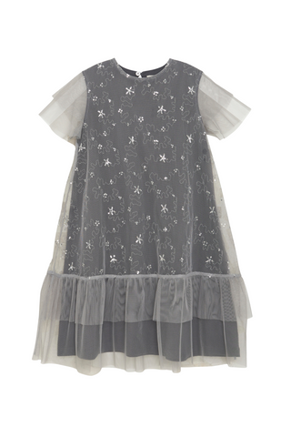 Robo - Blue Sequin Mesh Dress
