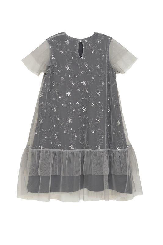 Robo - Blue Sequin Mesh Dress