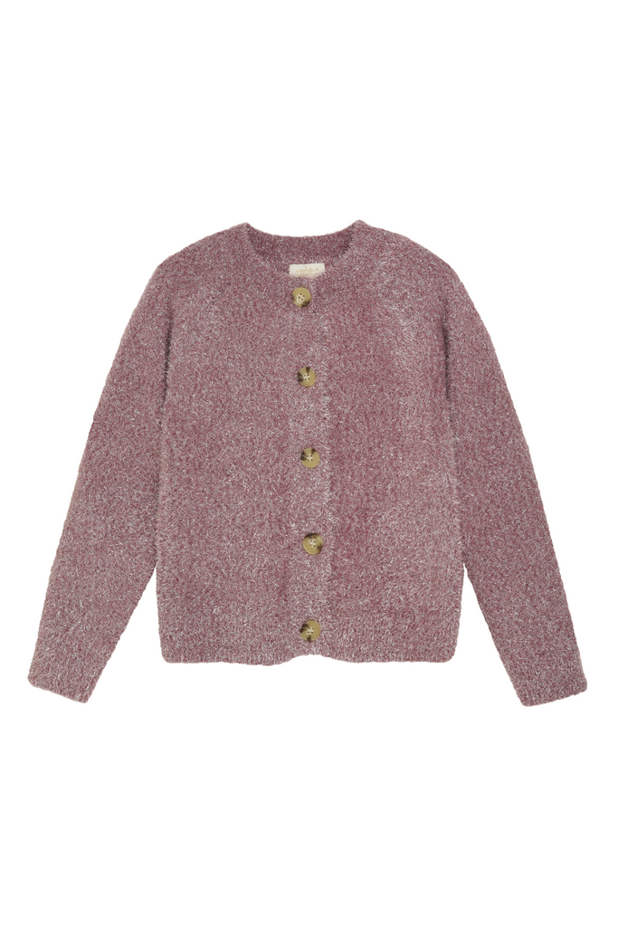 Robo - Crushed Berry Glitter Knit Cardigan