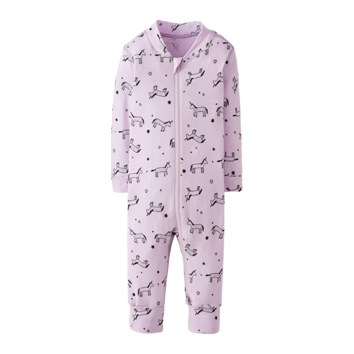 HANNA ANDERSSON - BBY - BABY 2-WAY ZIP SLEEPER IN HANNASOFT - MINI UNICORN