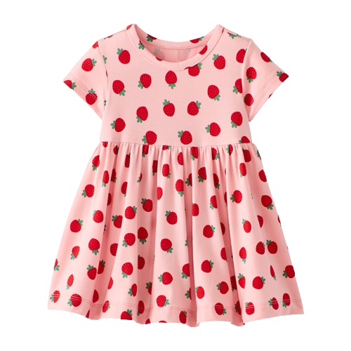 HANNA ANDERSSON - TG - PLAYTIME DRESS IN HANNASOFT - MINI STRAWBERRY