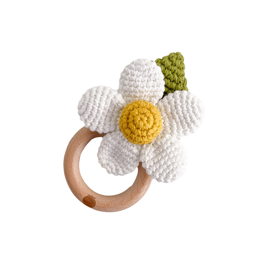 BLUEBERRY HILL - T&B - TEETHER - WHITE FLOWER