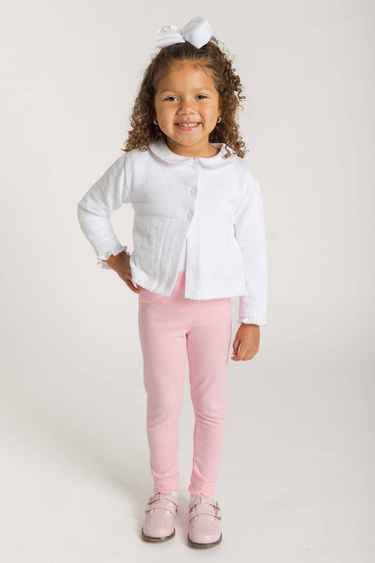 FLORENCE EISEMAN - TG - KNIT LEGGINGS WITH SCALLOPED HEM - LIGHT PINK