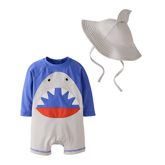 HANNA ANDERSSON - TB - BABY BOY NOVELTY SWIMSUIT - SHARK SMILE