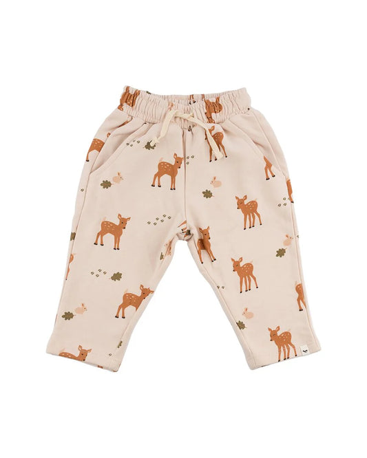 oh baby! - BBY - Millie Pocket Jogger - Deer Print - Pale Pink