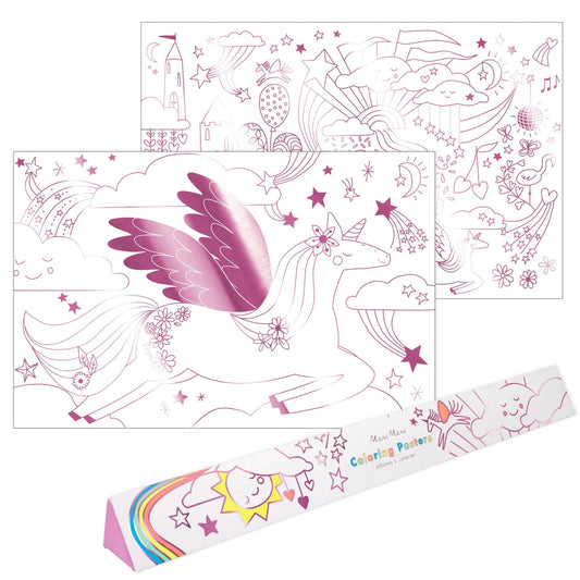 MERI MERI - T&B - UNICORN COLOURING PAGES