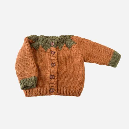 BLUEBERRY HILL - BBY - PUMPKIN CARDIGAN - CLAY