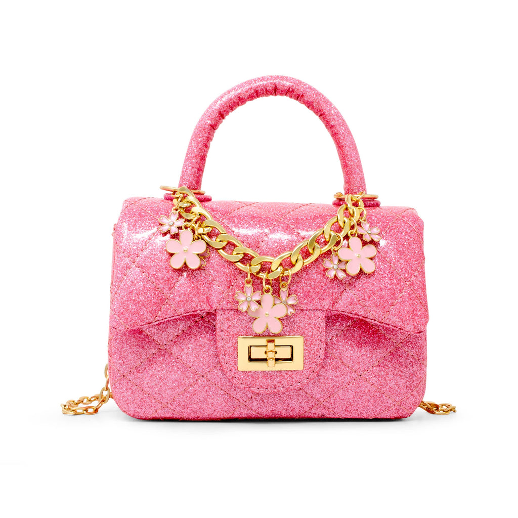Classic Sparkle Top Handle Handbag: Pink Lemonade