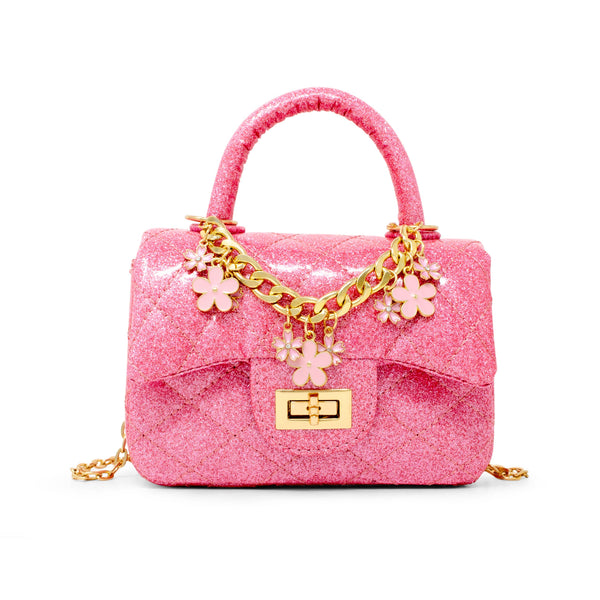 Classic Sparkle Top Handle Handbag: Pink Lemonade