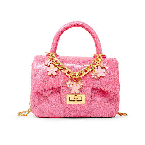 Classic Sparkle Top Handle Handbag: Pink Lemonade