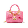 Classic Sparkle Top Handle Handbag: Pink Lemonade