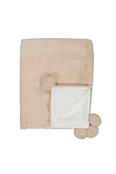 Beige Faux Fur Blanket