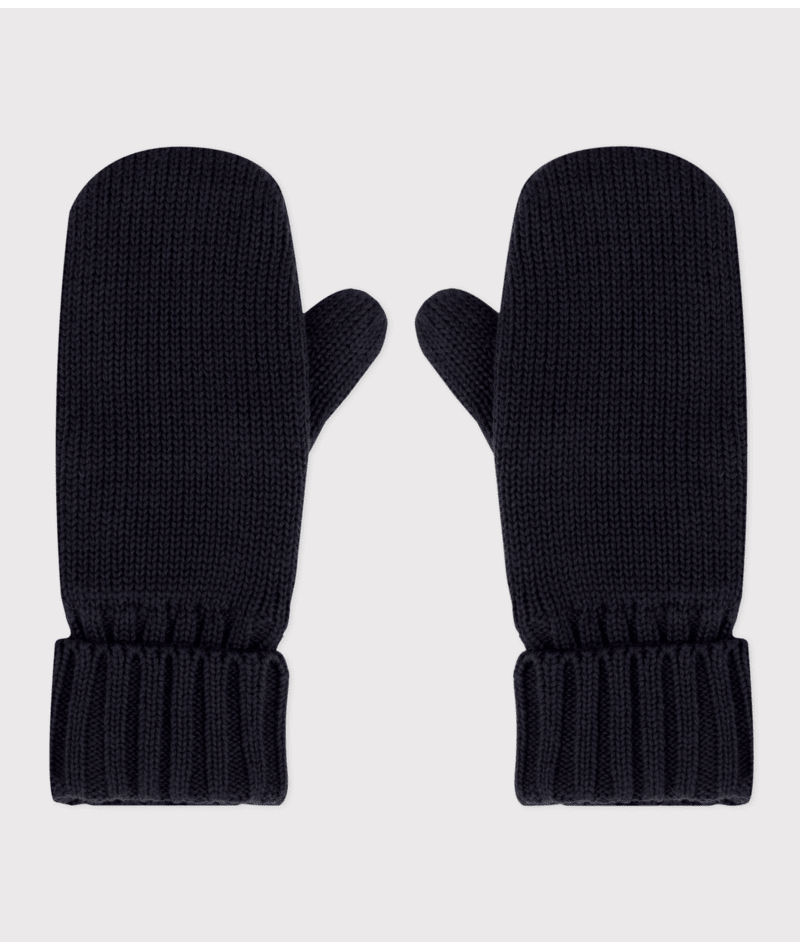 PETIT BATEAU ACC KID KNIT GLOVES NAVY