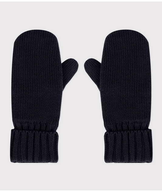 PETIT BATEAU ACC KID KNIT GLOVES NAVY