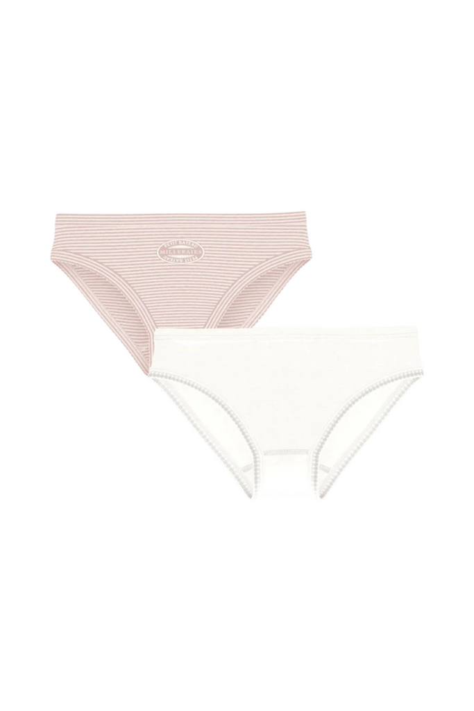Petit Bateau - 2 Pack Stripe and Solid Underwear