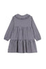 Petit Bateau - L/S Check Dress w/Collar Navy/White